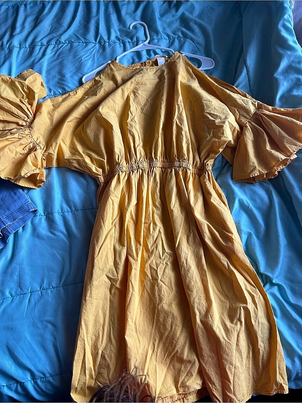 Yellow Puff Sleeve Dress